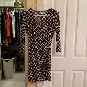 Navy and white dress